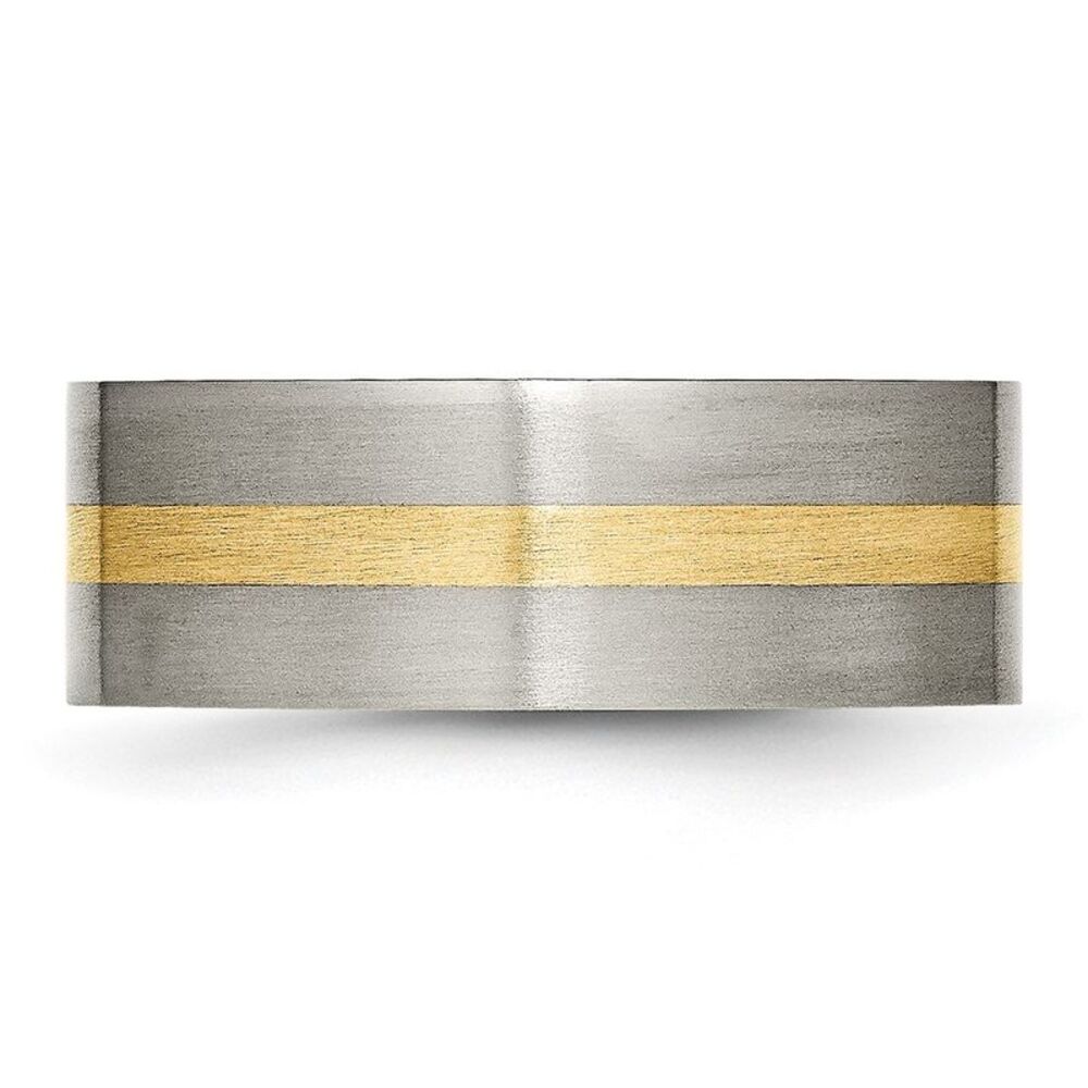 Kazi Luxury Chisel Titanium Brushed With 14k Gold… - image 3